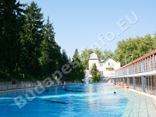 Csillaghegyi Strandfürdő - a nagymedence hosszában