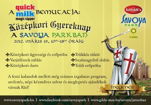 Középkori Gyereknap | kép forrása: www.savoyapark.hu