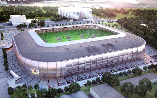 Tarlós István jelenlétében tették le az új FTC-stadion alapkövét | kép forrása: B-virtual, budapest.hu