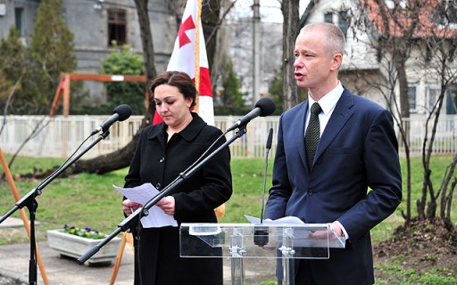 Tbiliszi városáról elnevezett közteret avattak Józsefvárosban | kép forrása: www.budapest.hu / Majtényi Mihály