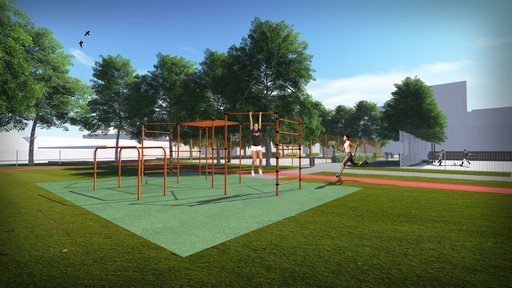 Augusztusra elkészülhet az ingyenesen használható sportpark Óbudán | kép forrása: www.obuda.hu