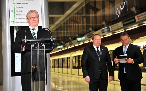 Orbán Viktor és Tarlós István átadta a budapesti 4-es metrót | kép forrása: www.budapest.hu / Majtényi Mihály