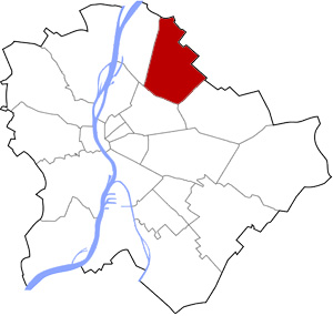 Budapest 15 elhelyezkedése a térképen